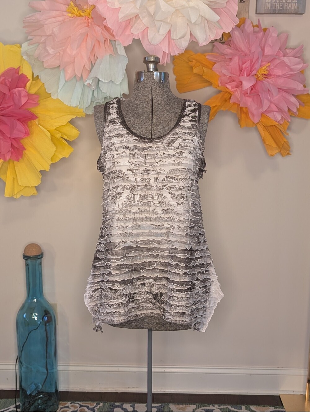 2189 - Simply Irresistible Women's 1X Sleeveless Ruffle Tank Top